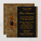 Luxuriöse Leopard Birthday Party Einladung (Vorne/Hinten)