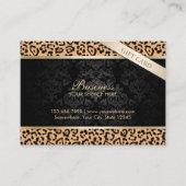 Luxuriöse Leopard Print & Damask Geschenkgutschein Rabattkarte (Vorderseite)