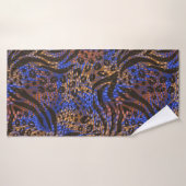 Luxuriöse Leopard- und Zebra-Druckmuster Badehandtuch (Badehandtuch)