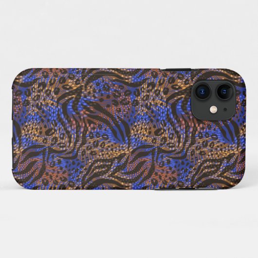 Luxuriöse Leopard- und Zebra-Druckmuster Case-Mate iPhone Hülle (Rückseite (Horizontal))
