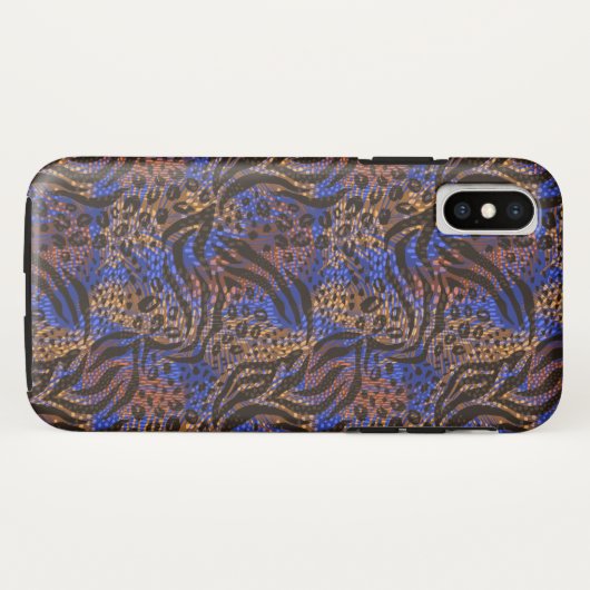 Luxuriöse Leopard- und Zebra-Druckmuster Case-Mate iPhone Hülle (Rückseite (Horizontal))