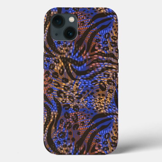 Luxuriöse Leopard- und Zebra-Druckmuster Case-Mate iPhone Hülle (Rückseite)