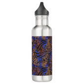 Luxuriöse Leopard- und Zebra-Druckmuster Edelstahlflasche (Links)
