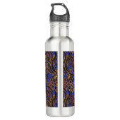 Luxuriöse Leopard- und Zebra-Druckmuster Edelstahlflasche (Rückseite)