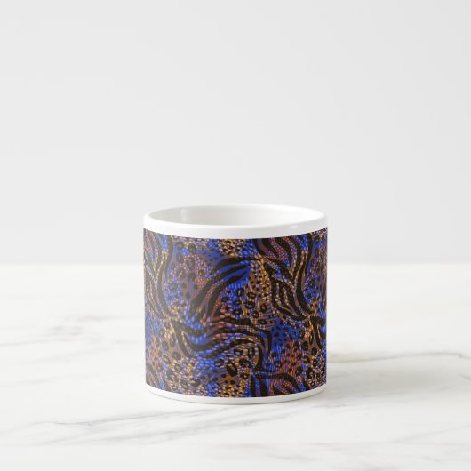 Luxuriöse Leopard- und Zebra-Druckmuster Espressotasse (Vorderseite)