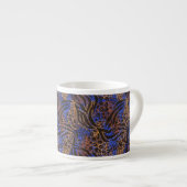 Luxuriöse Leopard- und Zebra-Druckmuster Espressotasse (Vorderseite Rechts)