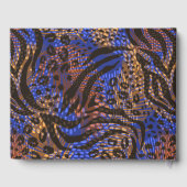 Luxuriöse Leopard- und Zebra-Druckmuster Gästebuch (Rückseite)