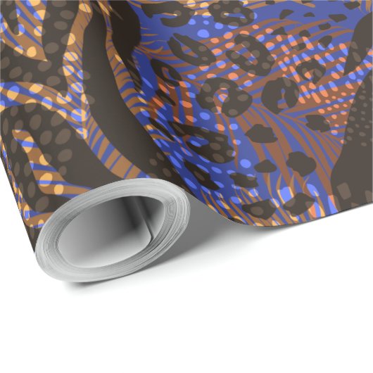 Luxuriöse Leopard- und Zebra-Druckmuster Geschenkpapier (Rolleneckpunkt)