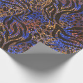 Luxuriöse Leopard- und Zebra-Druckmuster Geschenkpapier (Ecke)