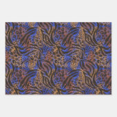 Luxuriöse Leopard- und Zebra-Druckmuster Geschenkpapier Set (Vorderseite 3)