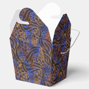 Luxuriöse Leopard- und Zebra-Druckmuster Geschenkschachtel