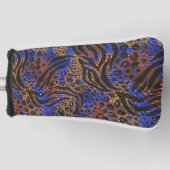 Luxuriöse Leopard- und Zebra-Druckmuster Golf Headcover (Vorderseite)