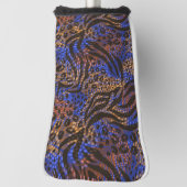 Luxuriöse Leopard- und Zebra-Druckmuster Golf Headcover (Rotieren 90)
