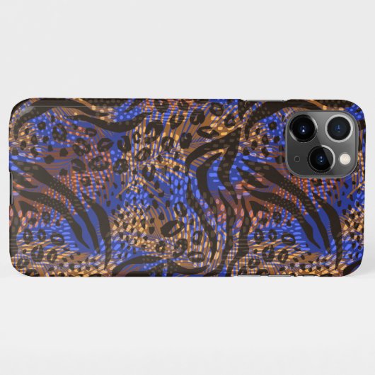 Luxuriöse Leopard- und Zebra-Druckmuster iPhone Hülle (Rückseite (Horizontal))