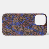 Luxuriöse Leopard- und Zebra-Druckmuster iPhone Hülle (Rückseite (Horizontal))