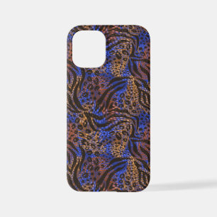 Luxuriöse Leopard- und Zebra-Druckmuster iPhone 12 Mini Hülle