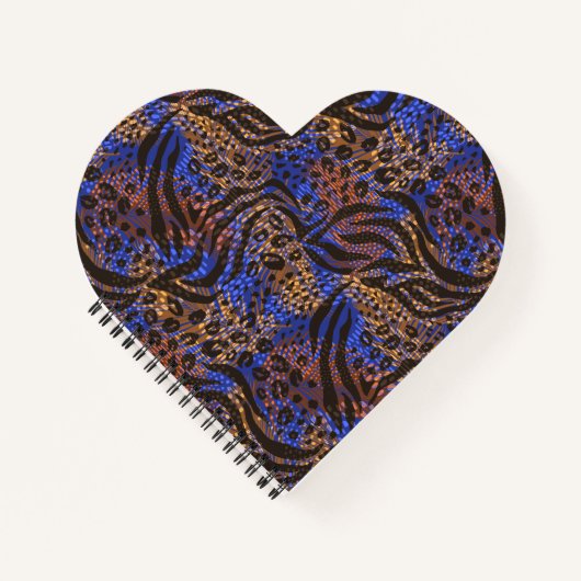 Luxuriöse Leopard- und Zebra-Druckmuster Notizblock (Vorderseite)