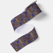Luxuriöse Leopard- und Zebra-Druckmuster Satinband (Rückseite)