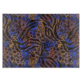 Luxuriöse Leopard- und Zebra-Druckmuster Schneidebrett (Vorderseite)