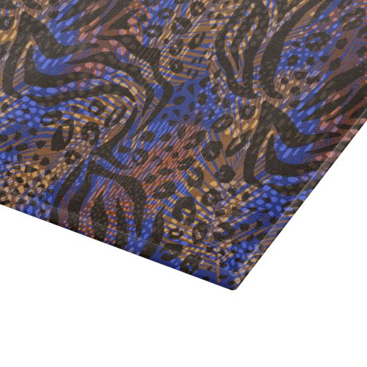 Luxuriöse Leopard- und Zebra-Druckmuster Schneidebrett (Ecke)