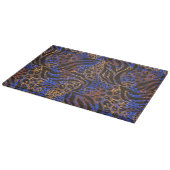 Luxuriöse Leopard- und Zebra-Druckmuster Schneidebrett (Ecke)
