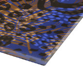 Luxuriöse Leopard- und Zebra-Druckmuster Schneidebrett (Ecke)