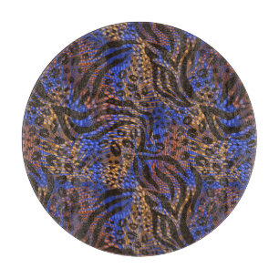 Luxuriöse Leopard- und Zebra-Druckmuster Schneidebrett