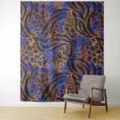 Luxuriöse Leopard- und Zebra-Druckmuster Wandteppich (Beispiel)