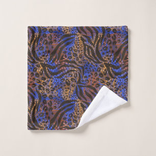 Luxuriöse Leopard- und Zebra-Druckmuster Waschlappen