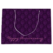 Luxuriöse Lila florale große Geschenktasche Geschenktüte (Vorderseite)