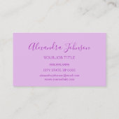 Luxuriöse Lila Glitzer Sparkle Microblading Visitenkarte (Rückseite)