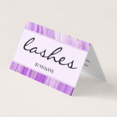 Luxuriöse Lila Lashes Business Card Visitenkarten (Vorderseite)