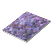 Luxuriöse Lila Metallfolien Glitzer Honigwabenmust Notizblock (Rotiert)