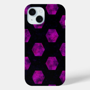 Luxuriöse Lila Retro Black Hexagon Muster Magie Case-Mate iPhone Hülle