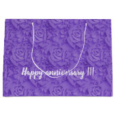 Luxuriöse Lila Rose Beliebt Große Geschenktüte (Vorderseite)