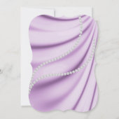 LUXURIÖSE LILA SATIN-DIAMOND-BLUMENWÄSCHE EINLADUNG (Rückseite)