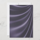 LUXURIÖSE LILA SATIN FLORAL ELEGANT 2 WEDD EINLADUNG (Rückseite)