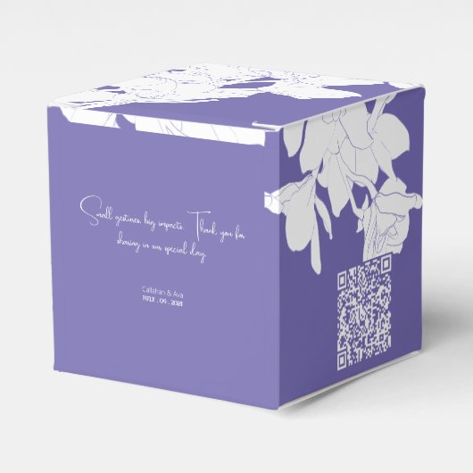 Luxuriöse lila Strömung Geschenkschachtel (Vorderseite)