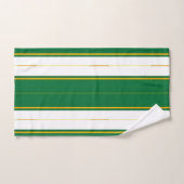 Luxuriöse Linen Moderne Green Gold Texture Collect Badhandtuch Set (Handtuch)