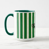 Luxuriöse Linen Moderne Green Gold Texture Collect Tasse (Links)