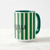 Luxuriöse Linen Moderne Green Gold Texture Collect Tasse (VorderseiteRechts)