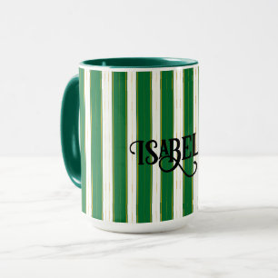 Luxuriöse Linen Moderne Green Gold Texture Collect Tasse