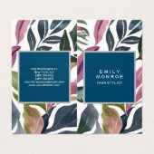 Luxuriöse Linen Schlicht Moderne Minimalistische B Visitenkarten (Außenseite Aufgefaltet)