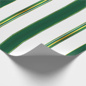 Luxuriöse Linen Trendy Green Gold Texture Collecti Geschenkpapier (Ecke)