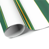 Luxuriöse Linen Trendy Green Gold Texture Collecti Geschenkpapier (Rolleneckpunkt)