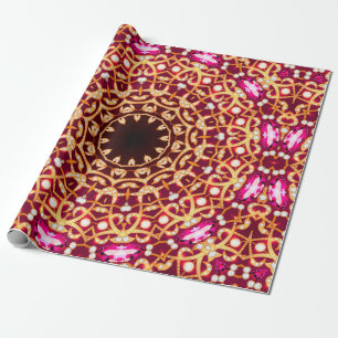Luxuriöse mandala brooch Schmuck nahtlos Muster Geschenkpapier