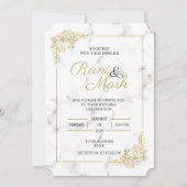 Luxuriöse Marble Wedding Einladung (Vorderseite)