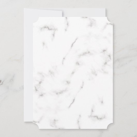 Luxuriöse Marble Wedding Einladung (Rückseite)