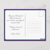 💚 💜 💛 luxuriöse Mardi Gras Postkarte (Rückseite)