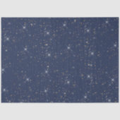 Luxuriöse Marineblau glänzend goldenes Glitzer Seidenpapier (Vorderseite)